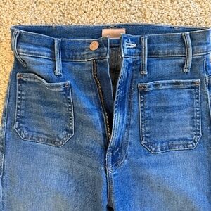 Mother Hustler Patch Pocket High Rise Jeans Size 24